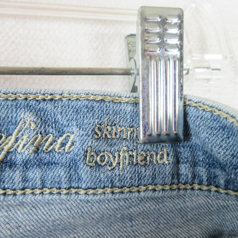7 For All Mankind Josephina Skinny Boyfriend Jeans Size 26 Light Wash - Picture 7 of 16